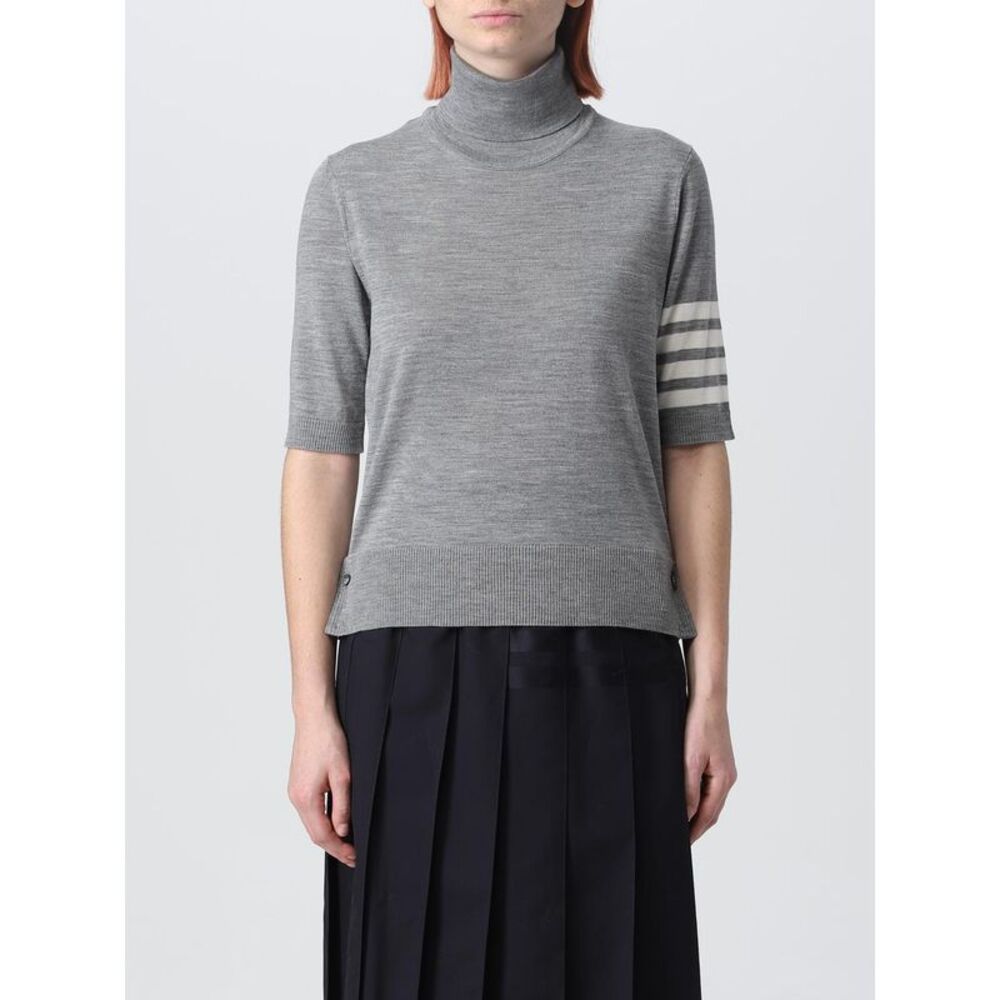 Thom Browne Women Thom Browne Merino Wool Sweater With 4-Bar Stripe